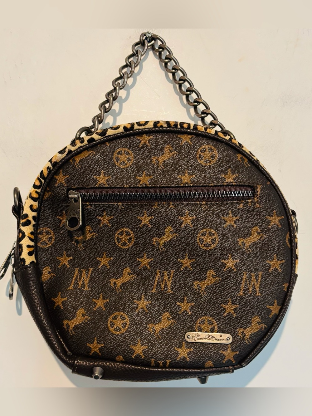Montana West Western Round Bag w/Chain